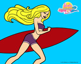 Dibujo Barbie corre al agua pintado por kittylove