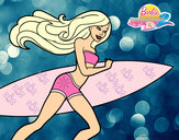 Dibujo Barbie corre al agua pintado por manumilu
