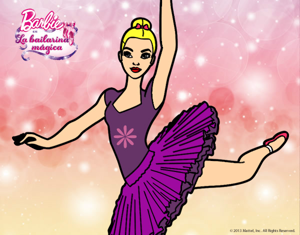 Dibujo Barbie en segundo arabesque pintado por sirula