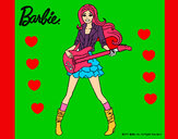 Dibujo Barbie guitarrista pintado por  janm