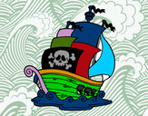 Dibujo Barco de piratas pintado por Josefabric