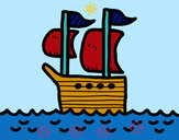Dibujo Barco en altamar pintado por fffffffaby