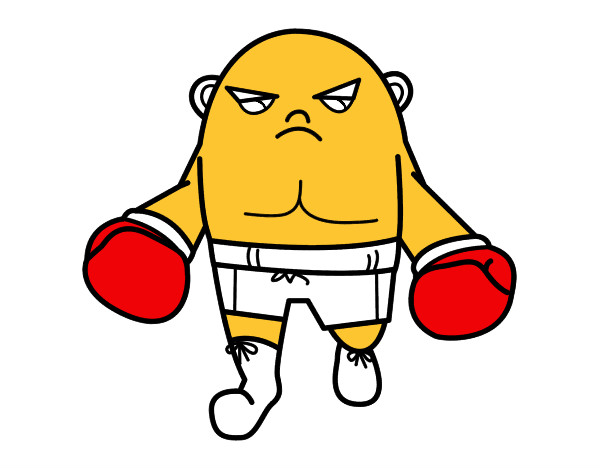 Dibujo Boxeador calvo pintado por Gobasa