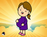 Dibujo Chica embarazada pintado por ClariSmile