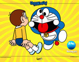 Dibujo Doraemon y Nobita pintado por maylop