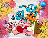 Dibujo Gumball y amigos pintado por superbea