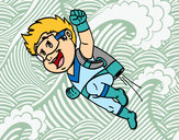 Dibujo Héroe volando pintado por Albagandar