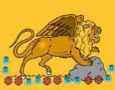 Dibujo León alado pintado por tatiana125