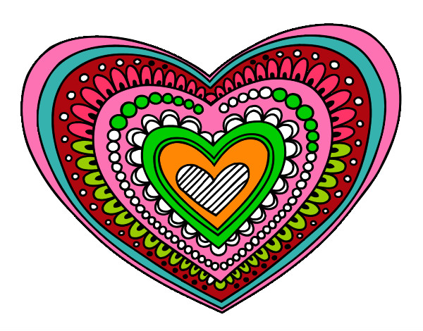 Dibujo Mandala corazón pintado por CLEOPATRA4