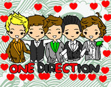 Dibujo One direction pintado por yazckina