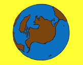 Dibujo Planeta Tierra pintado por sirula