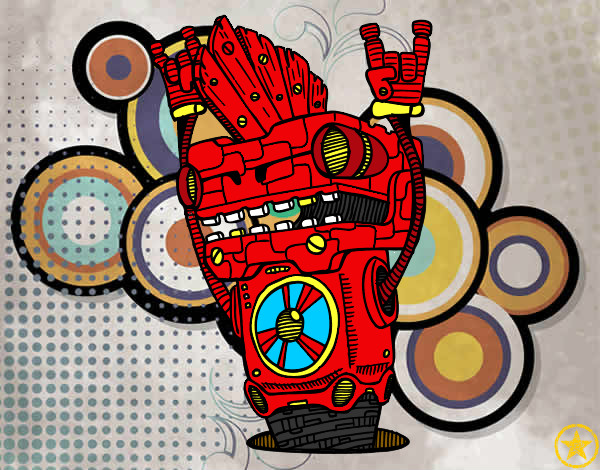 Dibujo Robot Rock and roll pintado por jonathan34