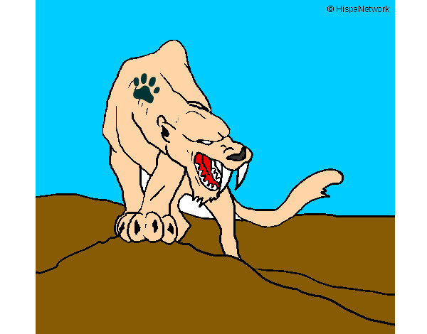 Dibujo Tigre con afilados colmillos pintado por Valerita3