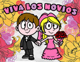 Dibujo Viva los novios pintado por leidybello