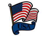 Dibujo Bandera de los Estados Unidos pintado por cristian21