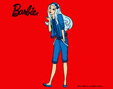 Dibujo Barbie con look casual pintado por amalia