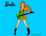 Dibujo Barbie guitarrista pintado por amalia