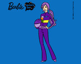 Dibujo Barbie piloto de motos pintado por amalia