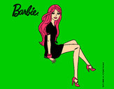 Dibujo Barbie sentada pintado por amalia