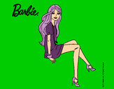 Dibujo Barbie sentada pintado por amalia