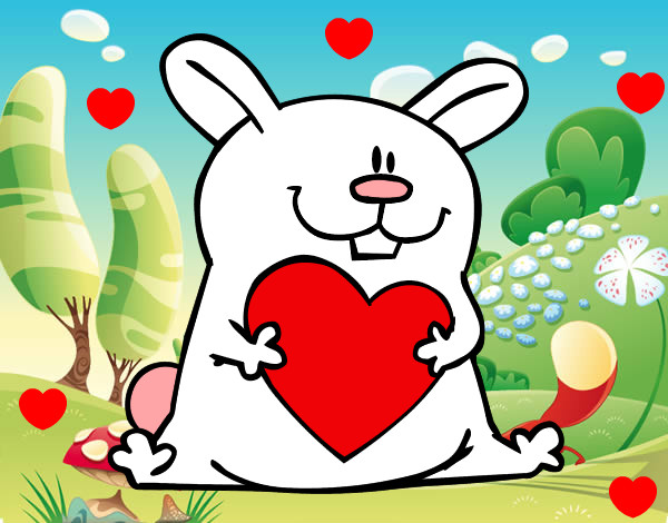 Conejo con corazón