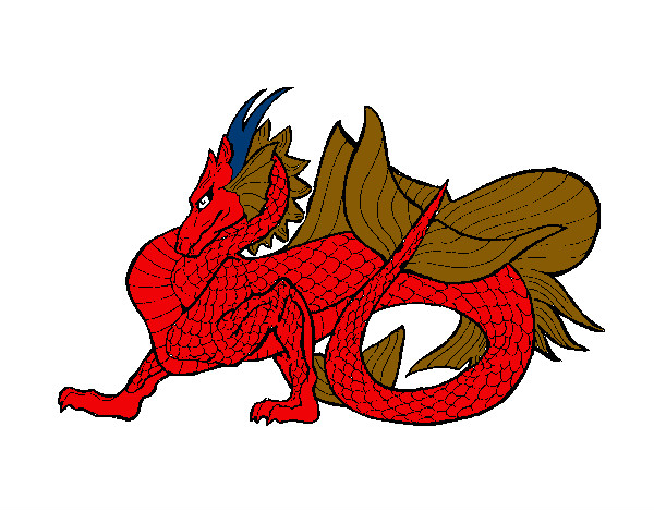 Dibujo Dragón de mar pintado por gokuss3