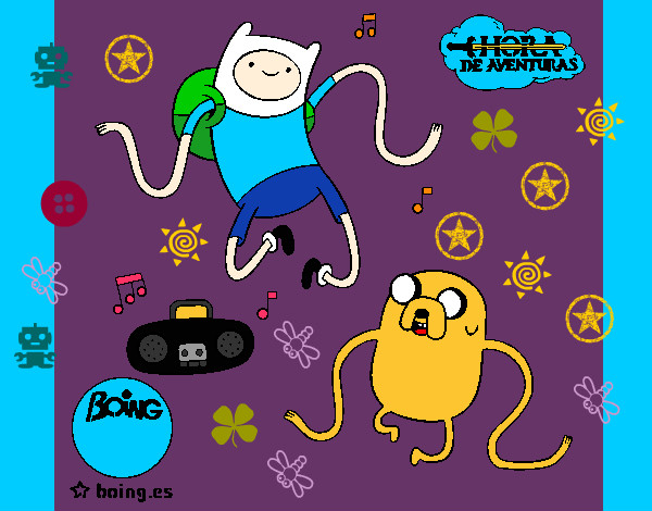 Finn y Jake escuchando música