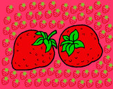 Dibujo fresas pintado por MYKE