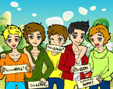 Dibujo Los chicos de One Direction pintado por agusmalik