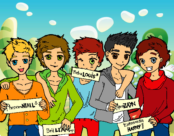 Dibujo Los chicos de One Direction pintado por teddypupy7