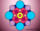 Dibujo Mandala con redondas pintado por santiagui