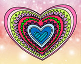 Dibujo Mandala corazón pintado por AnitaD