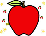 Dibujo manzana pintado por HERMOGENES