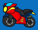 Dibujo Moto deportiva pintado por MYKE