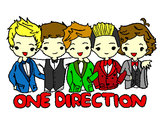 Dibujo One direction pintado por 1D4ever