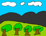 Dibujo Paisaje con montañas pintado por arceusxz
