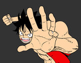 Dibujo Pelea Luffy pintado por eneru