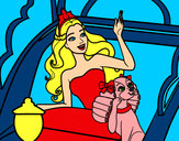 Dibujo Princesa cantante y su perrita pintado por amalia