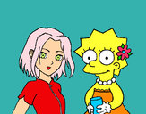 Dibujo Sakura y Lisa pintado por videl44