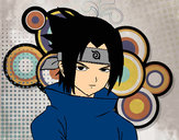 Dibujo Sasuke enfadado pintado por gokuss3