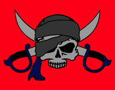 Dibujo Símbolo pirata pintado por gokuss3
