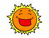 Dibujo Sol sonriendo pintado por chu00