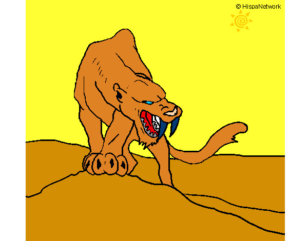 Dibujo Tigre con afilados colmillos pintado por gokuss3