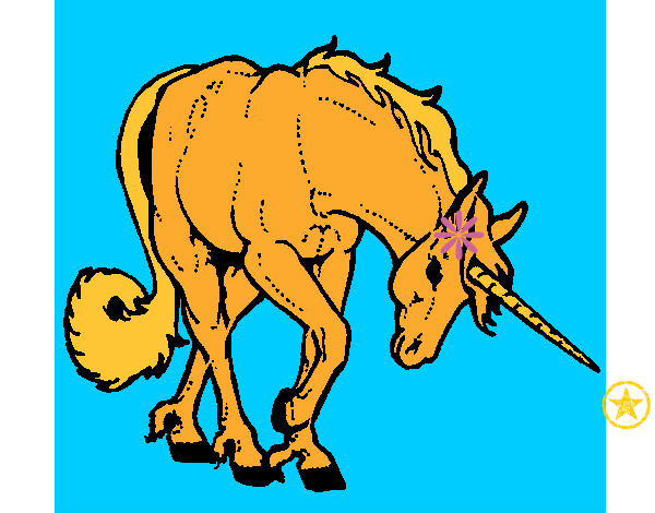 Dibujo Unicornio bravo pintado por yamnielys