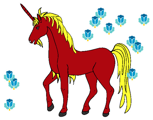 Dibujo Unicornio II pintado por bendezu