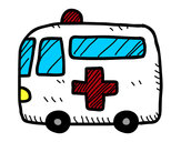 Dibujo Ambulancia cruz roja pintado por jokoo
