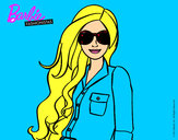 Dibujo Barbie con gafas de sol pintado por shaquira