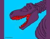 Dibujo Esqueleto tiranosaurio rex pintado por DEMIAN4