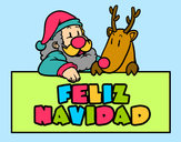 Dibujo Felices navidades pintado por ynes