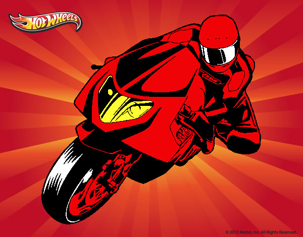 Dibujo Hot Wheels Ducati 1098R pintado por jenaro